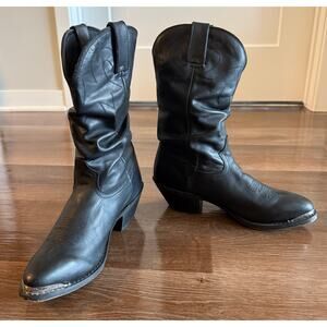 Durango Black Leather Western Cowboy Boots Women’s 8.5 Slouch Mid Calf